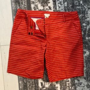 Coral J.Crew shorts, size 6